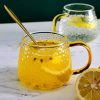 juice glass with handle